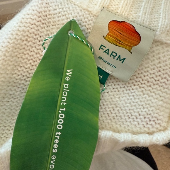 NWT Farm Rio Ribbed Goldtone-Buttoned Cardigan - Picture 5 of 6